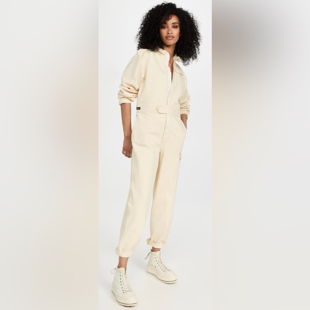Oak & Acorn Rebelle Reserve Coverall Jumpsuit Ecru Utility Denim XS NWT - Picture 3 of 12